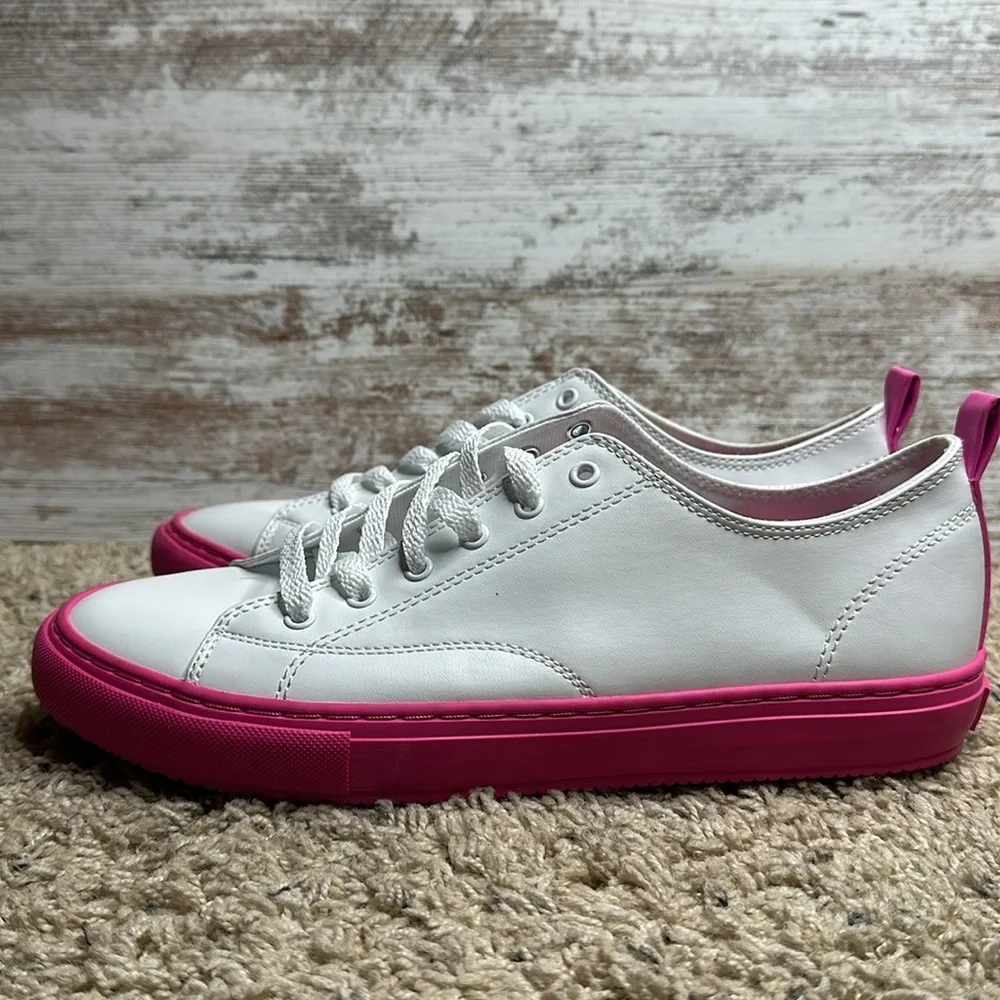 Marc Fisher Lesty 2 Dark Pink Lace Up Sneakers Sz 10